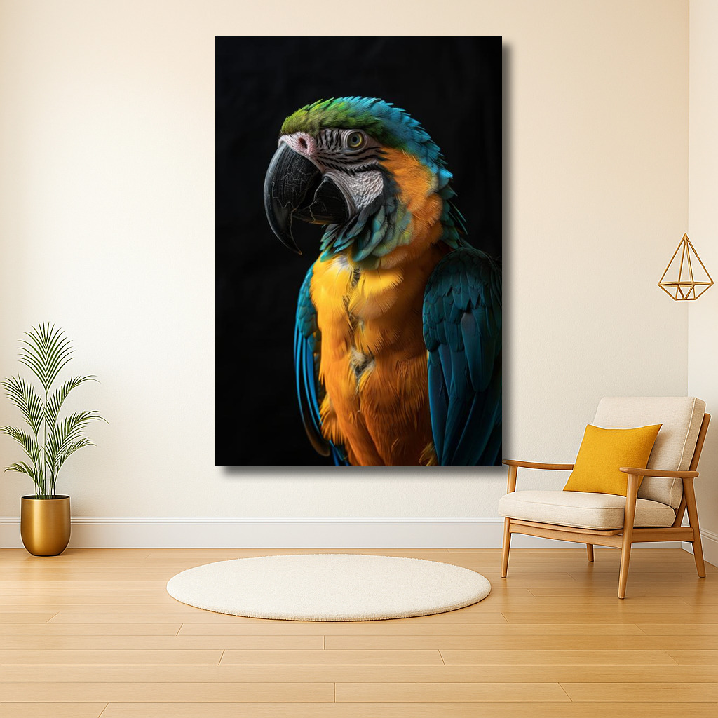 Kleurrijk portret van een papegaai