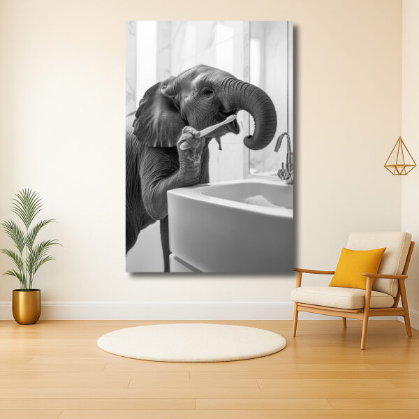 Olifant Poetst Zijn Slagtanden