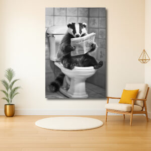 Das op toilet met krant