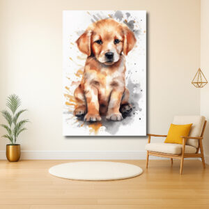 Zittende lieflijke puppy