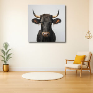 Portret van een majestueuze stier