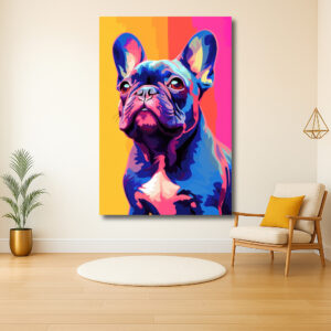 Kleurrijke hond portret