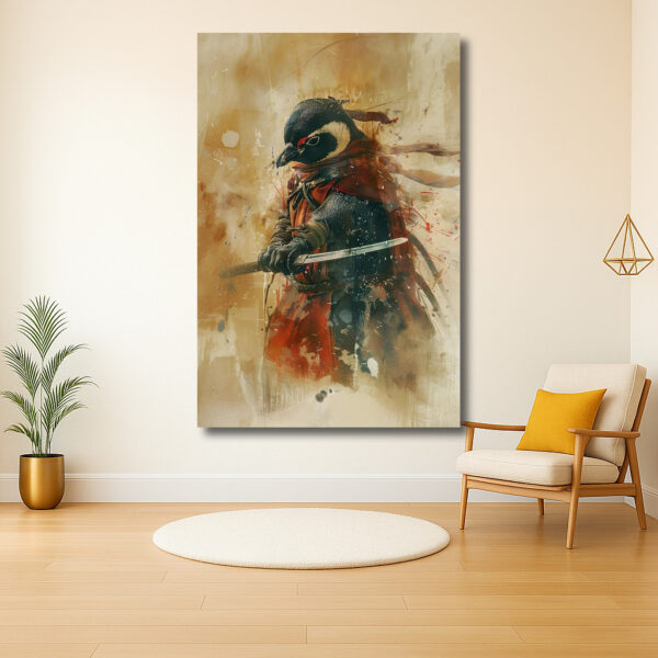 Strijder-pinguïn in actie