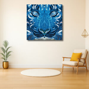Abstracte Blauwe Tijgerblik