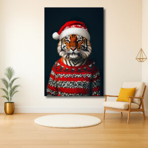 Kerstsfeer met tijger