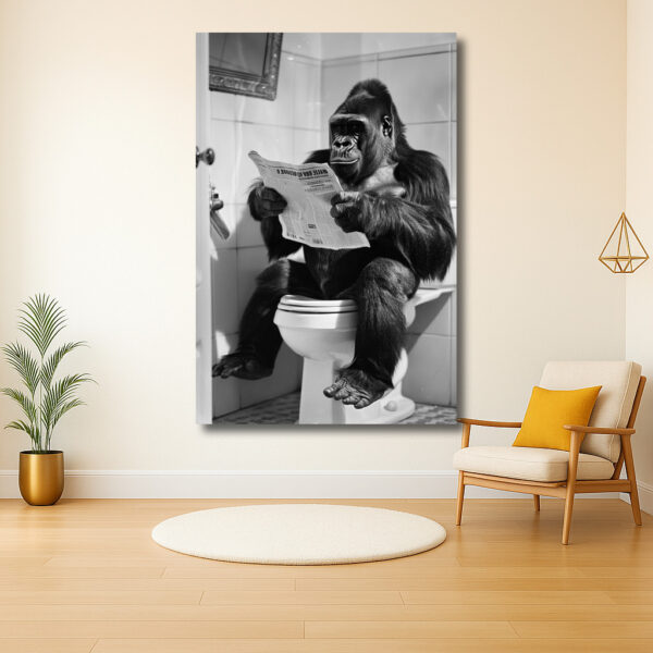 Gorilla Leest de Ochtendkrant