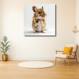 Schattige muis op witte achtergrond