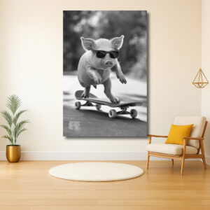 Coole skater varken in actie