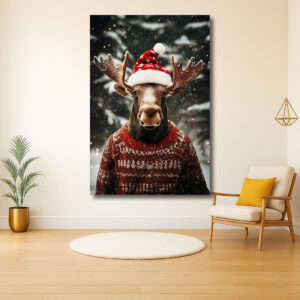 Kerst eland in feesttrui