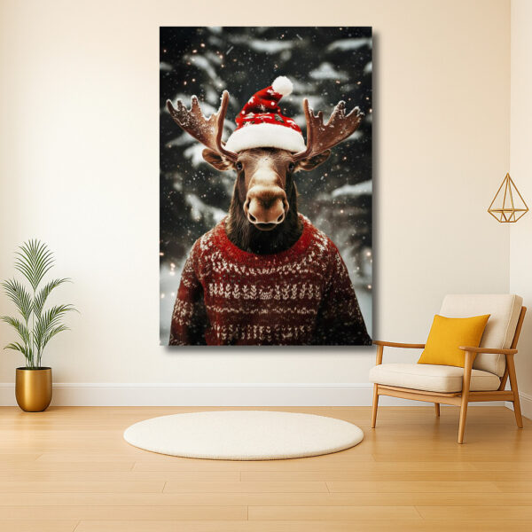 Kerst eland in feesttrui