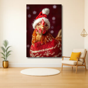 Kerstkip met wintertrui