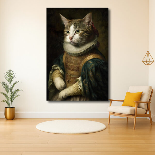 Koninklijke kat in renaissancekleding