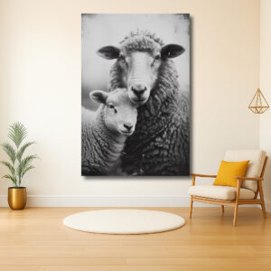 Teder moment tussen schapen