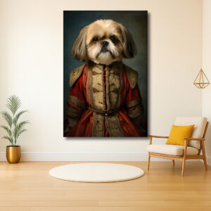 Renaissancistische Hond in Kostuum