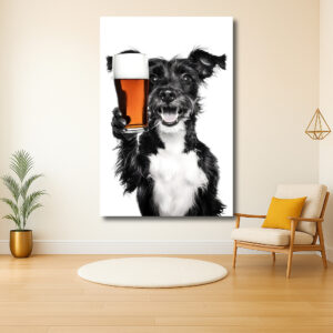 Hond met Bierglas