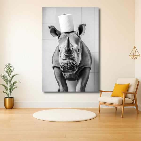 Neushoorn met een grappige twist