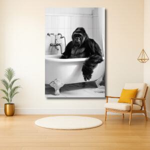 Gorilla in een badkuip