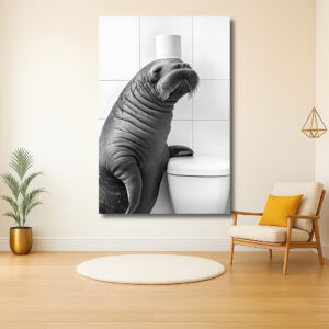 Walrus en WC: Absurdistisch Tafereel