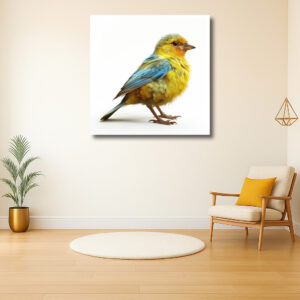 Kleurrijke Vogel in Zijsilhouet