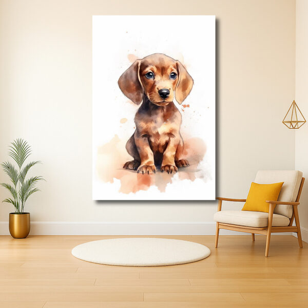 Schattige teckel pup portret