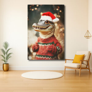 Krokodil in Kerstsfeer met Trui