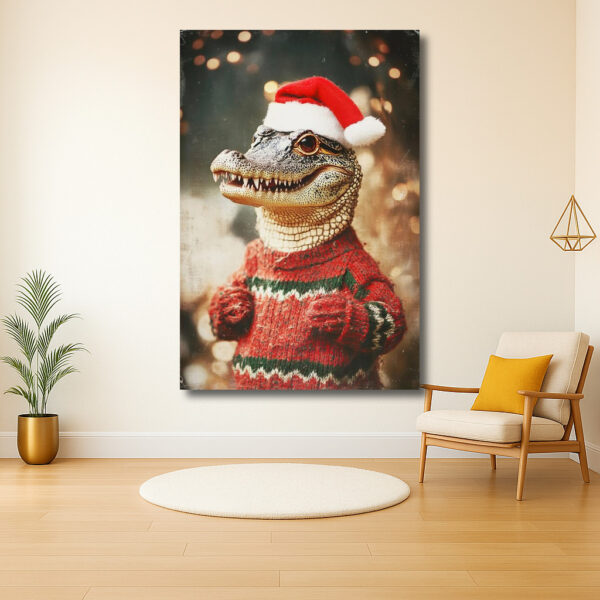 Krokodil in Kerstsfeer met Trui