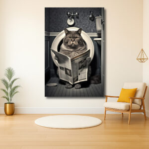 Kattenkrant in de badkamer