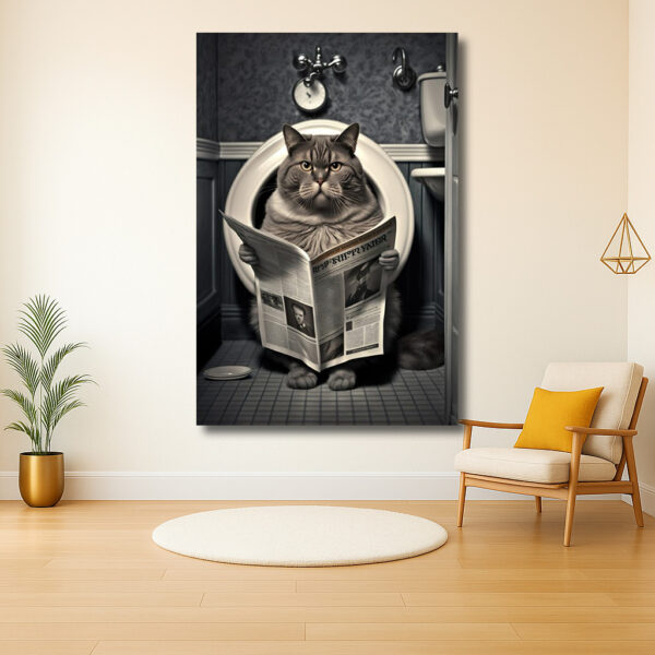 Kattenkrant in de badkamer