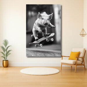 Skaterbig in actie op een skateboard