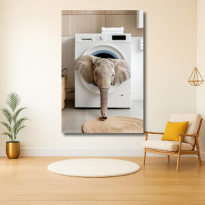 Olifant in de wasmachine