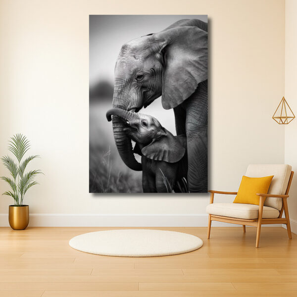 Tender Moment Tussen Twee Olifanten