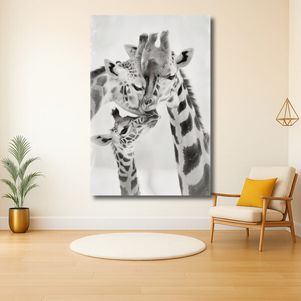 Familietijd onder giraffen