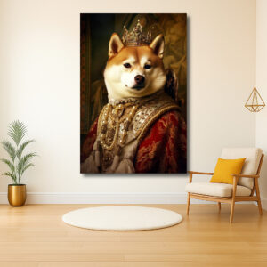 Koninklijke hond met kroon