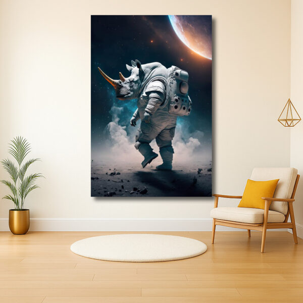 Ruimteavontuur van een neushoorn