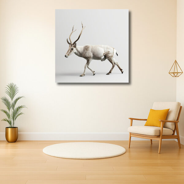 Majestueus rendier met witte vacht