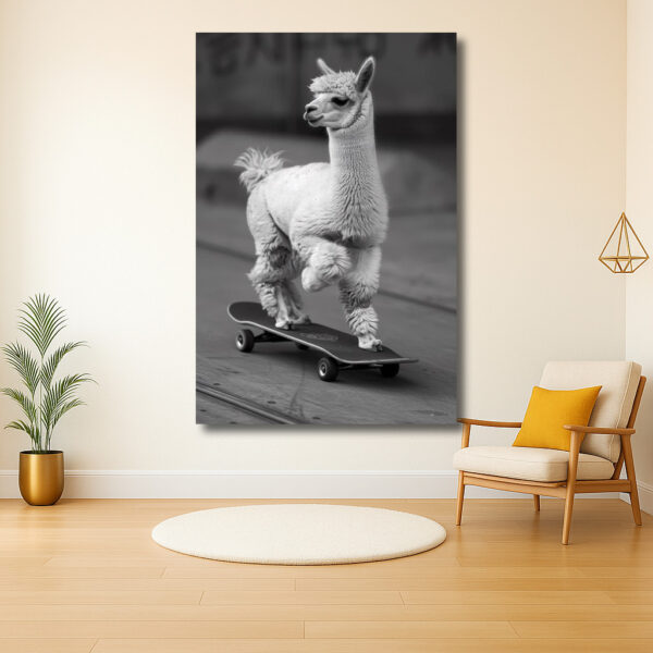 Skateboardend leven in zwart-wit