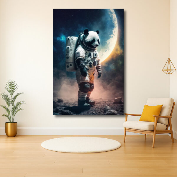 Panda Astronaut Op de Maan