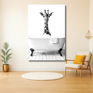 Giraffe in een Bubbelbad