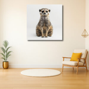 Schattige stokstaart in focus