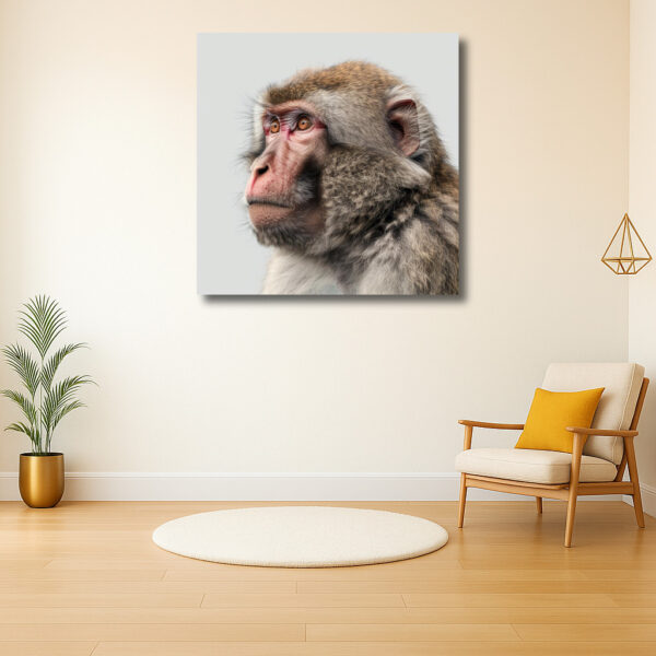 Ingetogen portret van een serene aap