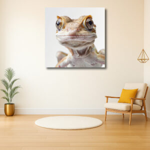 Intrigerend portret van een nieuwsgierige gekko