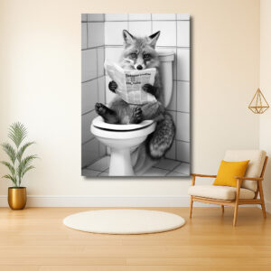 Vos leest krant op toilet