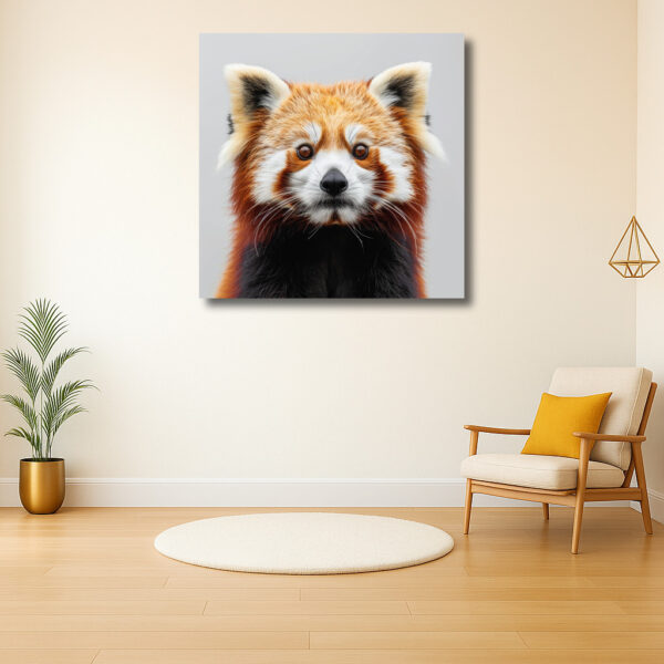 Portret van een rode panda met intense blik