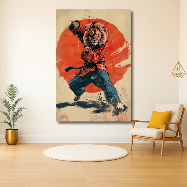 Karate Leeuw in Actie