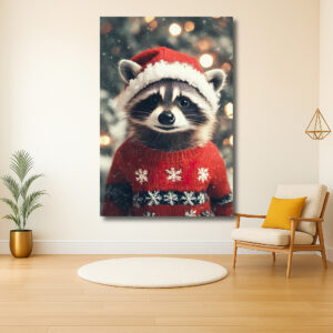 Kerstwasbeer met vrolijke trui