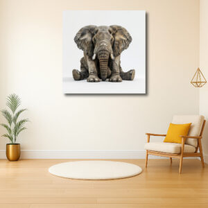 Zittende Olifant in Rust