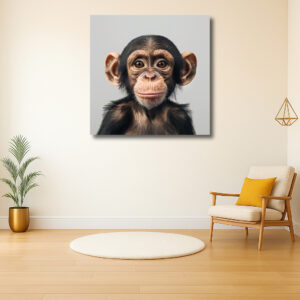 Portret van een jonge chimpansee