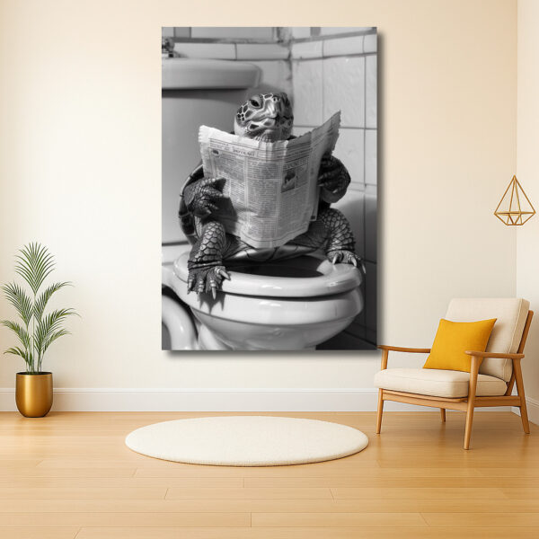 Schildpad Leesmoment op het Toilet