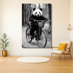 Panda op Fietstocht in het Bos