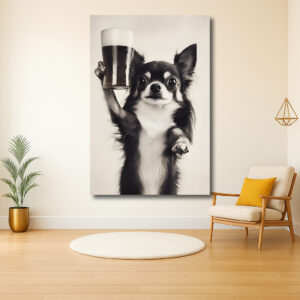 Hond met Bierglas Cheers